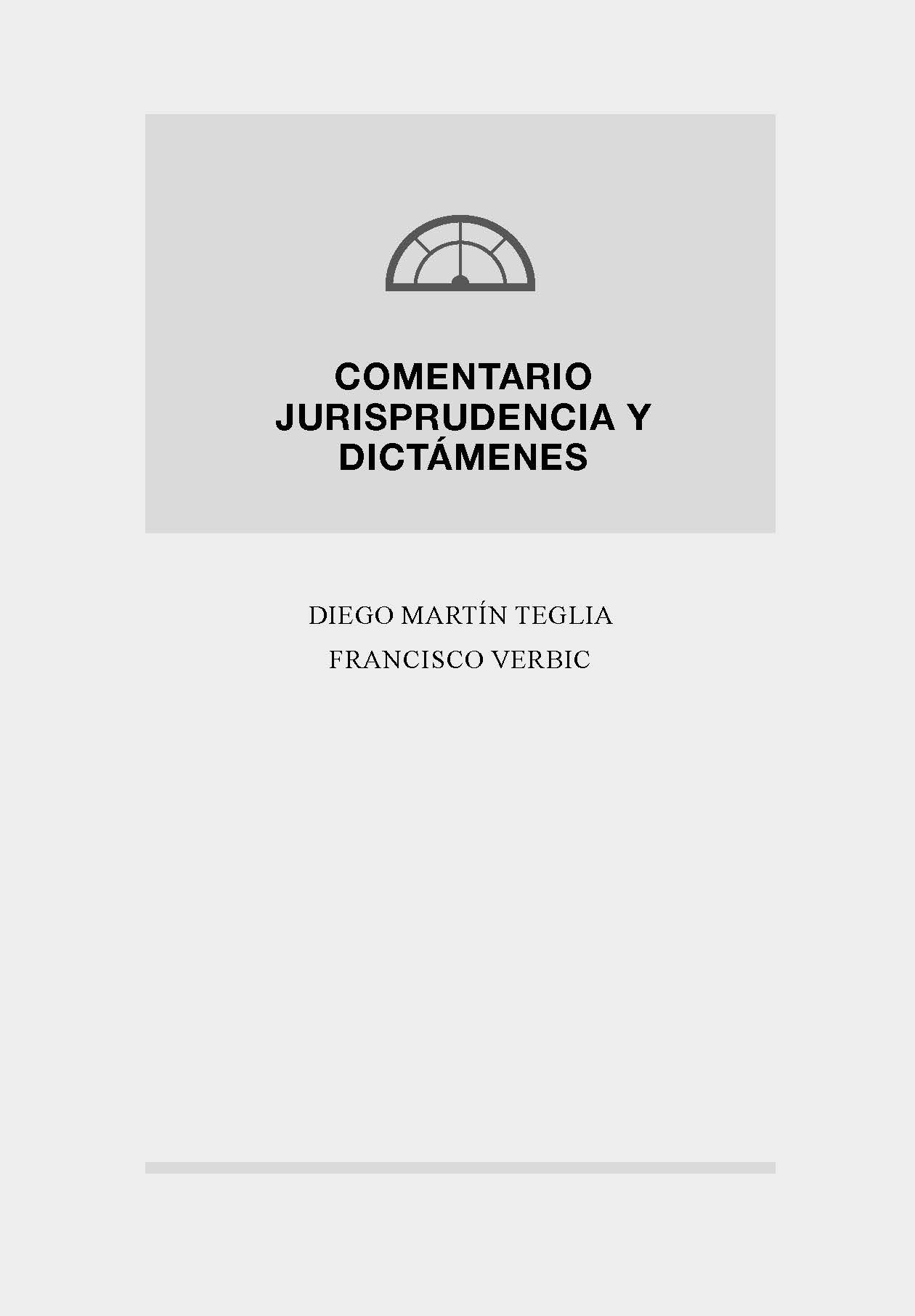 Portada de Comentario de jurisprudencia y dictámenes