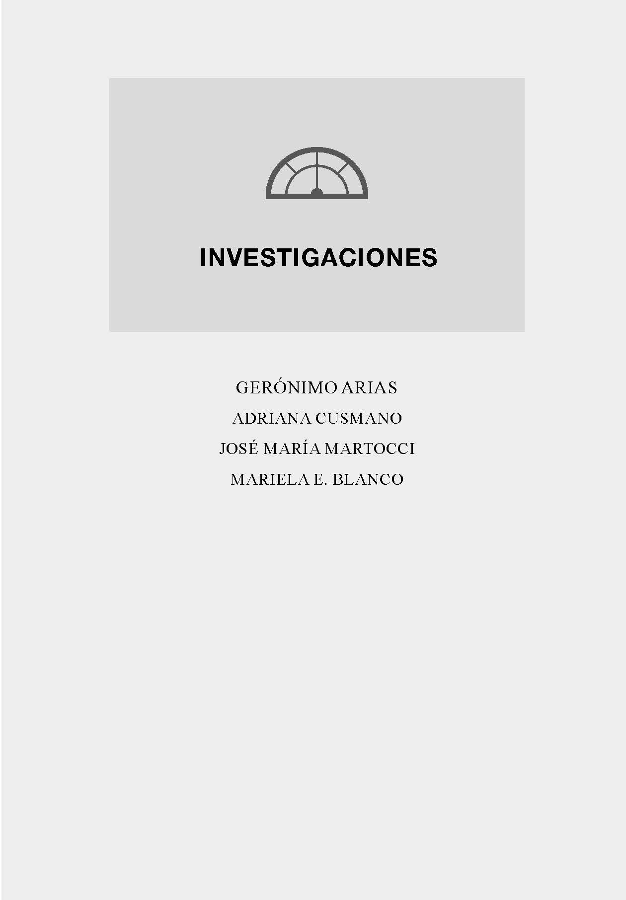 carátula investigaciones revista número 8